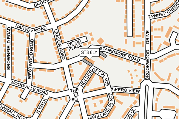 ST3 6LY map - OS OpenMap – Local (Ordnance Survey)