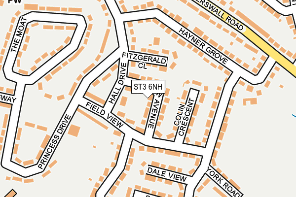 ST3 6NH map - OS OpenMap – Local (Ordnance Survey)