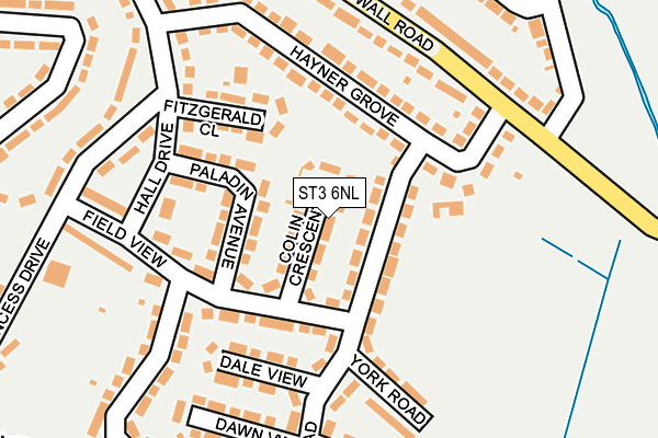 ST3 6NL map - OS OpenMap – Local (Ordnance Survey)