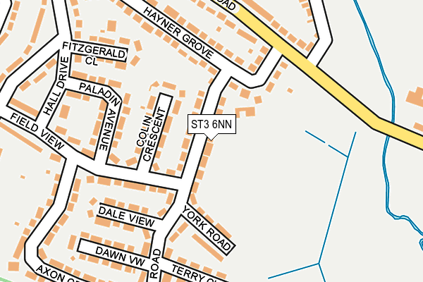 ST3 6NN map - OS OpenMap – Local (Ordnance Survey)