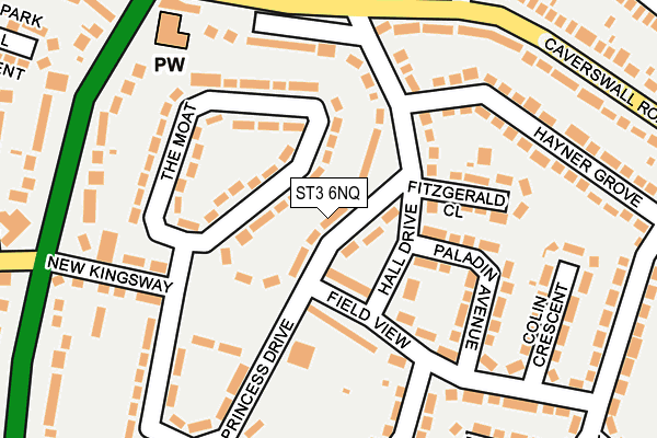 ST3 6NQ map - OS OpenMap – Local (Ordnance Survey)