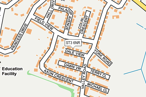 ST3 6NR map - OS OpenMap – Local (Ordnance Survey)