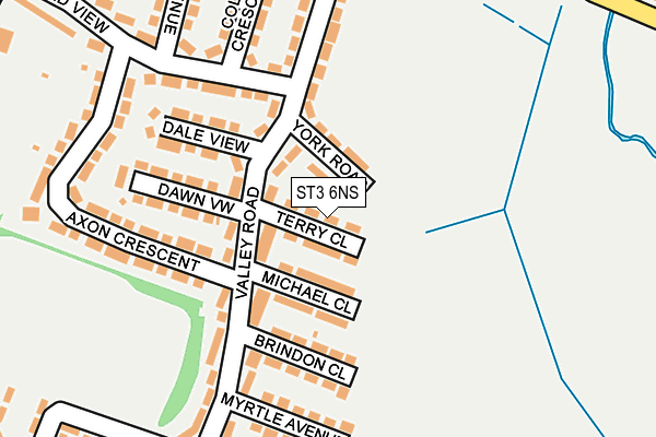 ST3 6NS map - OS OpenMap – Local (Ordnance Survey)