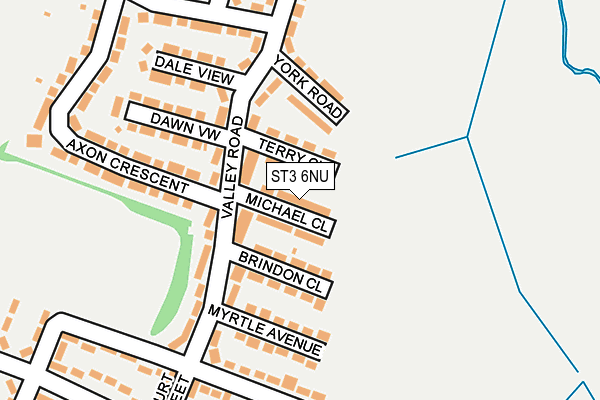 ST3 6NU map - OS OpenMap – Local (Ordnance Survey)