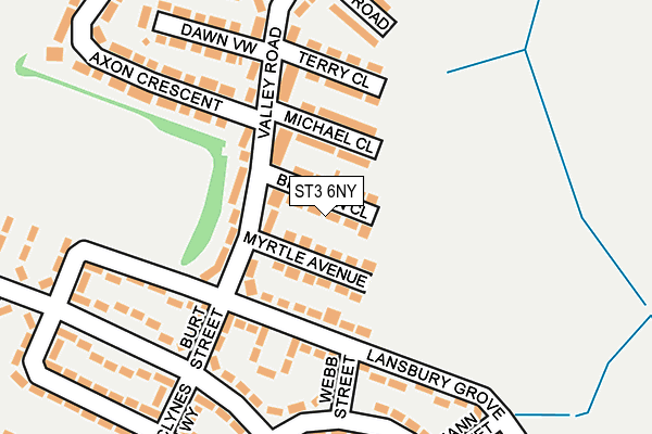 ST3 6NY map - OS OpenMap – Local (Ordnance Survey)