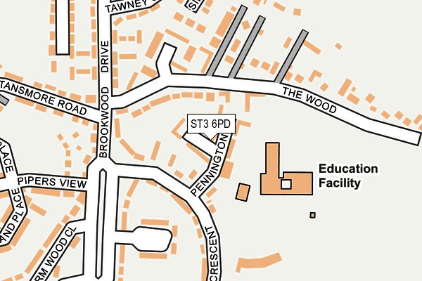 ST3 6PD map - OS OpenMap – Local (Ordnance Survey)