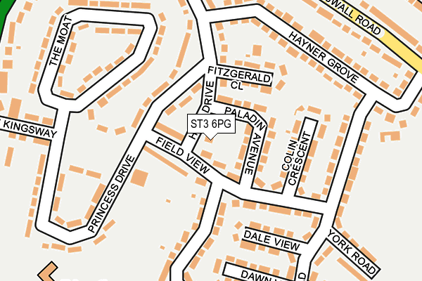 ST3 6PG map - OS OpenMap – Local (Ordnance Survey)