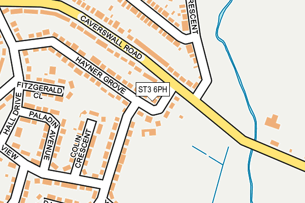 ST3 6PH map - OS OpenMap – Local (Ordnance Survey)