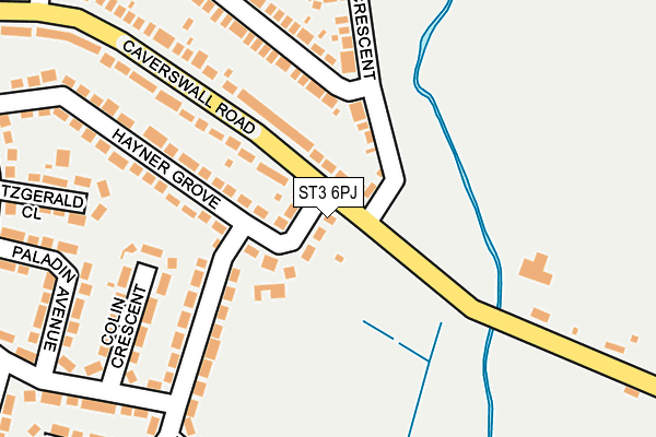 ST3 6PJ map - OS OpenMap – Local (Ordnance Survey)