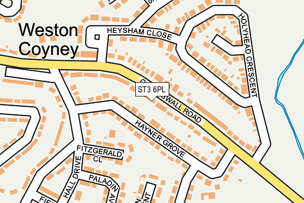 ST3 6PL map - OS OpenMap – Local (Ordnance Survey)