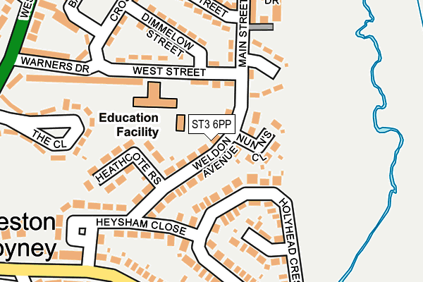 ST3 6PP map - OS OpenMap – Local (Ordnance Survey)