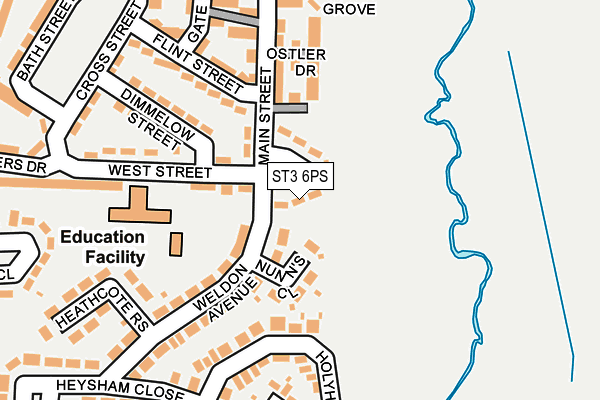 ST3 6PS map - OS OpenMap – Local (Ordnance Survey)