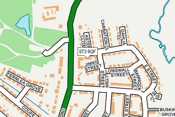 ST3 6QF map - OS OpenMap – Local (Ordnance Survey)