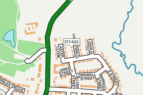 ST3 6QG map - OS OpenMap – Local (Ordnance Survey)