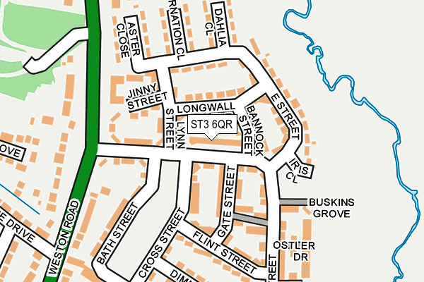 ST3 6QR map - OS OpenMap – Local (Ordnance Survey)