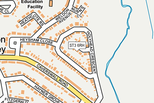 ST3 6RH map - OS OpenMap – Local (Ordnance Survey)