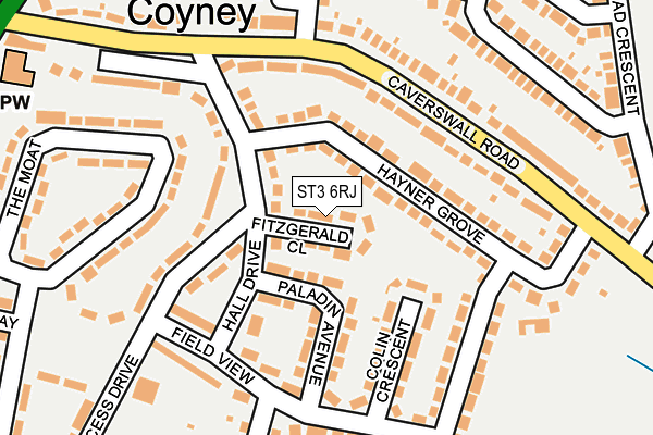 ST3 6RJ map - OS OpenMap – Local (Ordnance Survey)