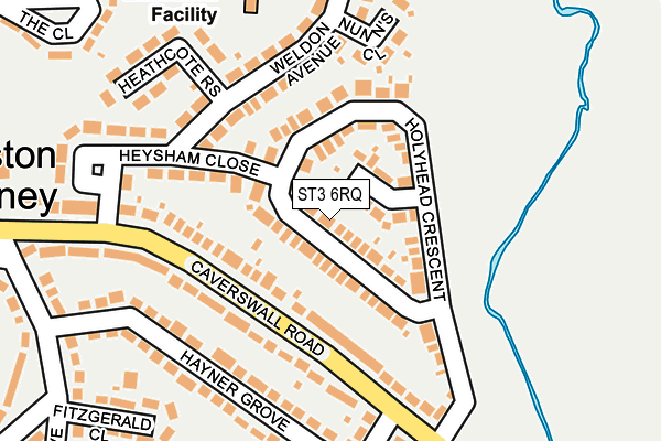 ST3 6RQ map - OS OpenMap – Local (Ordnance Survey)