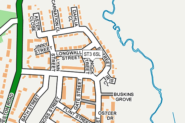 ST3 6SL map - OS OpenMap – Local (Ordnance Survey)