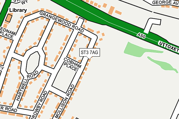 ST3 7AG map - OS OpenMap – Local (Ordnance Survey)