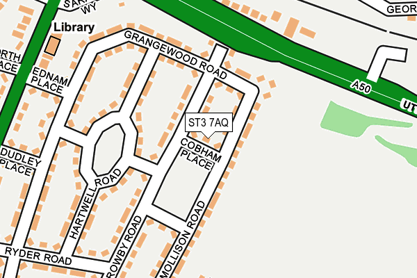 ST3 7AQ map - OS OpenMap – Local (Ordnance Survey)