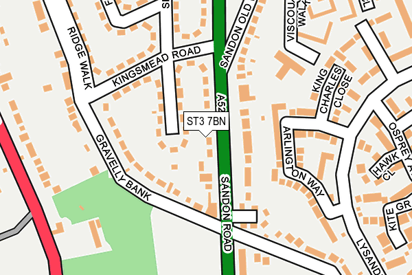 ST3 7BN map - OS OpenMap – Local (Ordnance Survey)