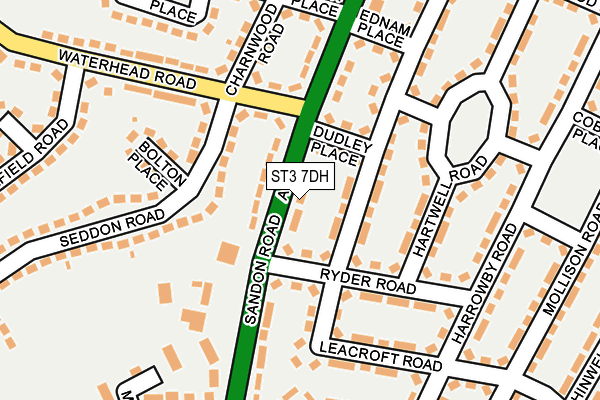 ST3 7DH map - OS OpenMap – Local (Ordnance Survey)