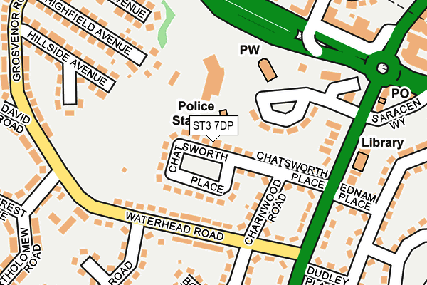 ST3 7DP map - OS OpenMap – Local (Ordnance Survey)