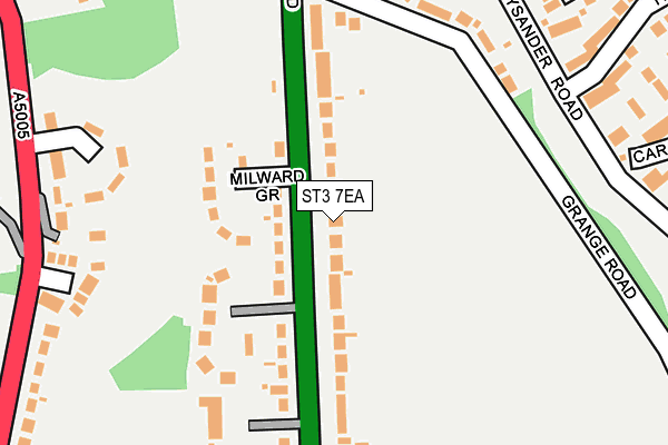 ST3 7EA map - OS OpenMap – Local (Ordnance Survey)