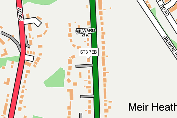 ST3 7EB map - OS OpenMap – Local (Ordnance Survey)