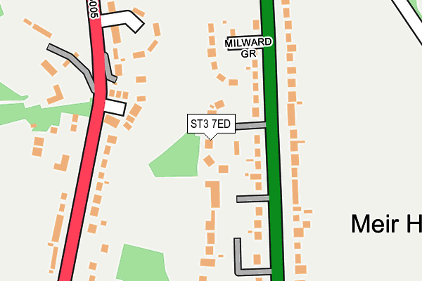 ST3 7ED map - OS OpenMap – Local (Ordnance Survey)