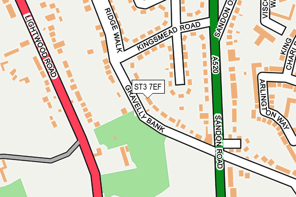 ST3 7EF map - OS OpenMap – Local (Ordnance Survey)