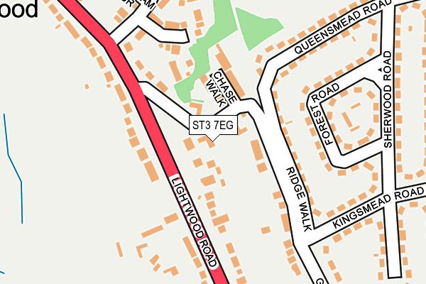 ST3 7EG map - OS OpenMap – Local (Ordnance Survey)