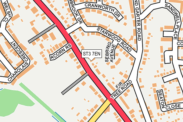 ST3 7EN map - OS OpenMap – Local (Ordnance Survey)