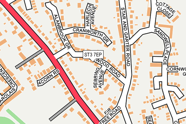 ST3 7EP map - OS OpenMap – Local (Ordnance Survey)