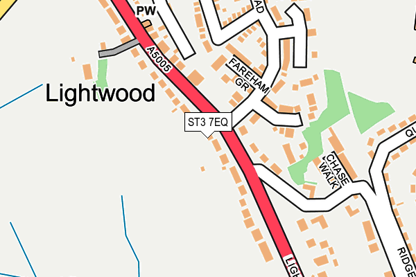 ST3 7EQ map - OS OpenMap – Local (Ordnance Survey)