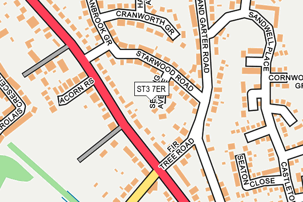 ST3 7ER map - OS OpenMap – Local (Ordnance Survey)