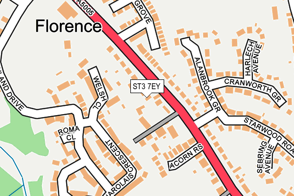 ST3 7EY map - OS OpenMap – Local (Ordnance Survey)