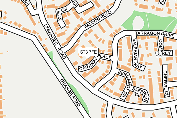 ST3 7FE map - OS OpenMap – Local (Ordnance Survey)