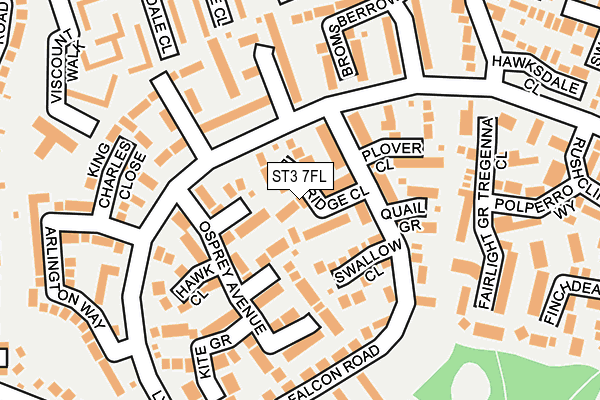 ST3 7FL map - OS OpenMap – Local (Ordnance Survey)