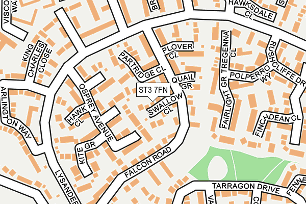 ST3 7FN map - OS OpenMap – Local (Ordnance Survey)