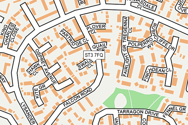 ST3 7FQ map - OS OpenMap – Local (Ordnance Survey)