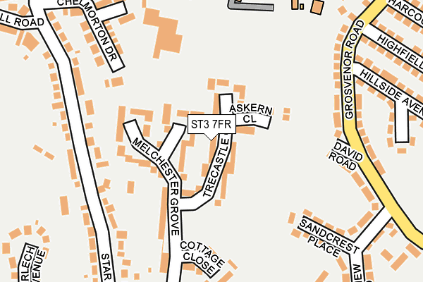 ST3 7FR map - OS OpenMap – Local (Ordnance Survey)
