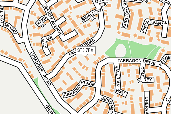 ST3 7FX map - OS OpenMap – Local (Ordnance Survey)
