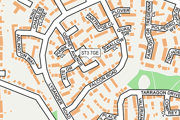 ST3 7GE map - OS OpenMap – Local (Ordnance Survey)