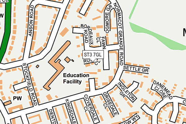 ST3 7GL map - OS OpenMap – Local (Ordnance Survey)