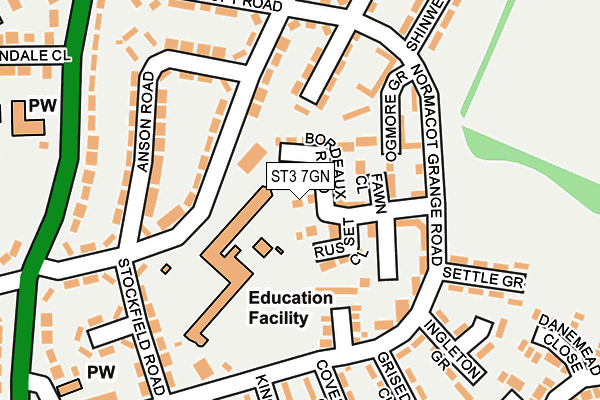 ST3 7GN map - OS OpenMap – Local (Ordnance Survey)