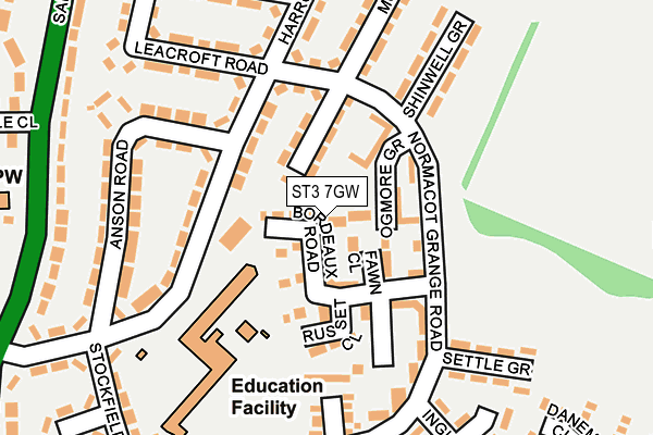 ST3 7GW map - OS OpenMap – Local (Ordnance Survey)