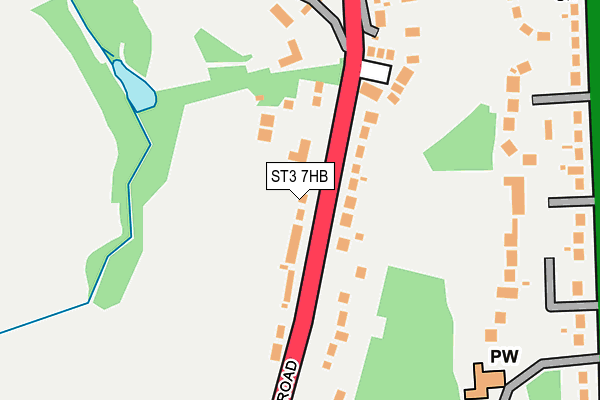 ST3 7HB map - OS OpenMap – Local (Ordnance Survey)