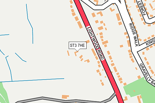 ST3 7HE map - OS OpenMap – Local (Ordnance Survey)